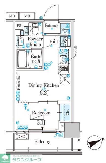 パークアクシス芝浦キャナルの物件間取画像