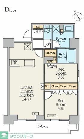 クレストコート門前仲町の物件間取画像