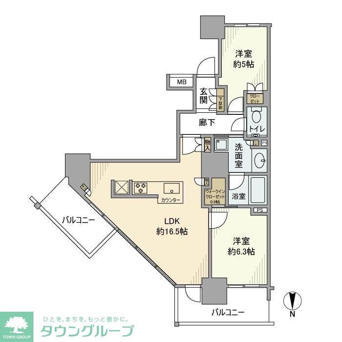 プライムパークス品川シーサイドザ・タワーの物件間取画像