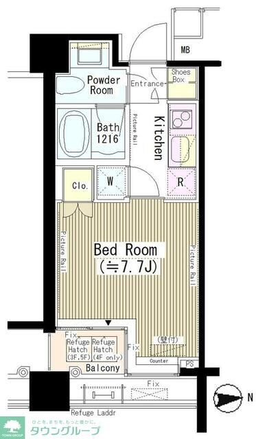 六本木エムケイアートレジデンスの物件間取画像