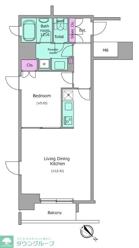 レジディア月島IIの物件間取画像