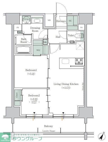 ONE ROOF RESIDENCE TAMACHIの物件間取画像