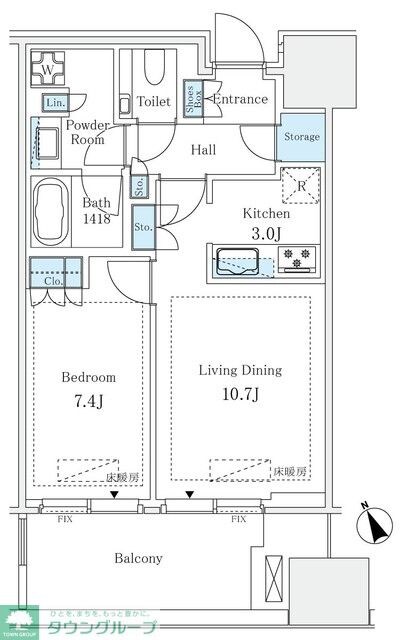 麻布台ヒルズレジデンスＢの物件間取画像