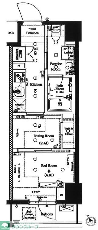 ARKMARK水天宮前Iの物件間取画像