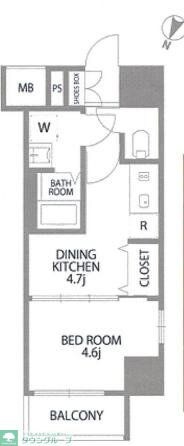 エスティメゾン門前仲町の物件間取画像