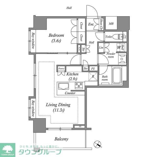 ザ・レジデンス赤坂檜町の物件間取画像