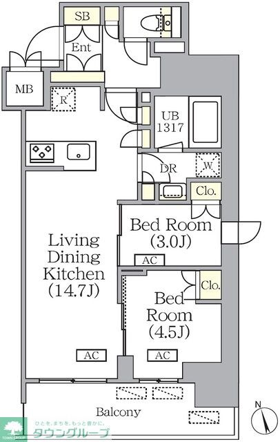 プライムガーデン銀座八丁堀の物件間取画像