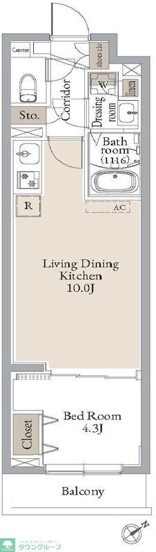 ルネサンスコート門前仲町の物件間取画像