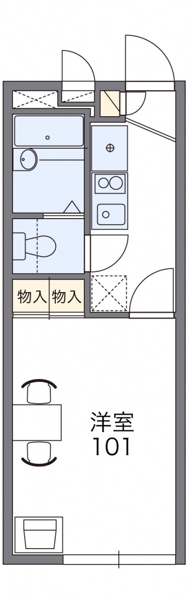 レオパレスカナイの物件間取画像