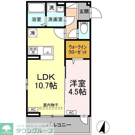 D’Tribute湘南台 Bの物件間取画像