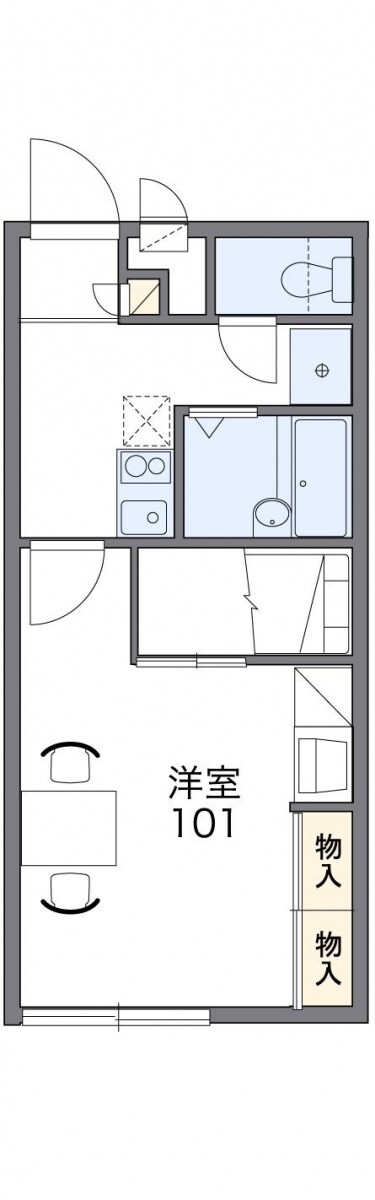 レオパレスセントラル壱番館の物件間取画像