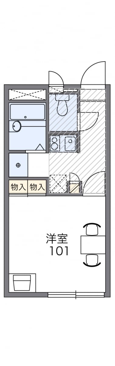 レオパレスアンソレイユの物件間取画像