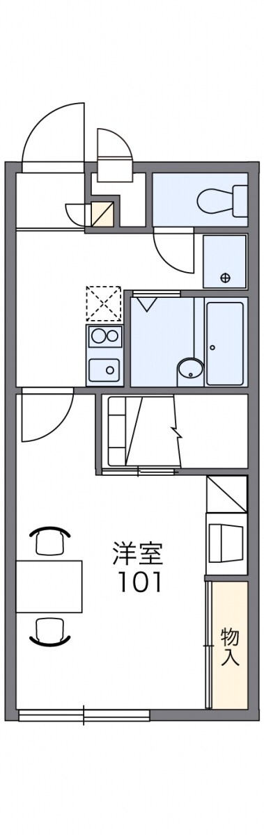 レオパレスルミエールIIIの物件間取画像