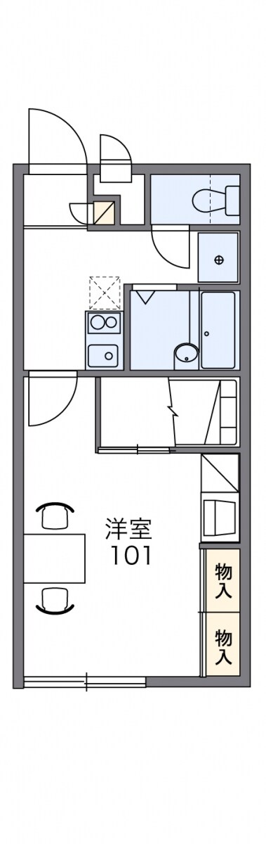 レオパレスマンダリーヌIIIの物件間取画像