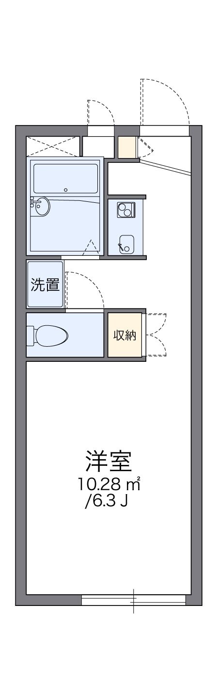 レオパレスジュネス栗田の物件間取画像