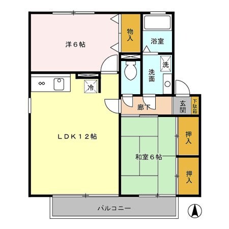 ハイツサンバレーの物件間取画像