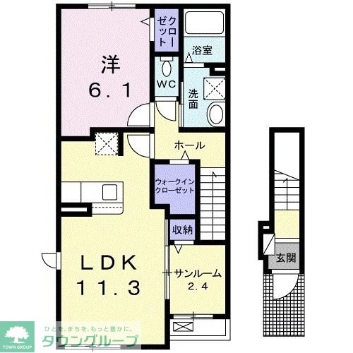 ベルヴィル加須　Iの物件間取画像