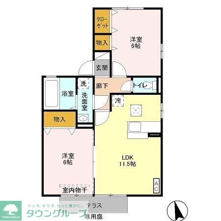 メゾンベール末広IIの物件間取画像