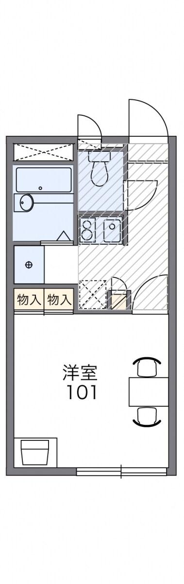 レオパレスドゥジェームの物件間取画像