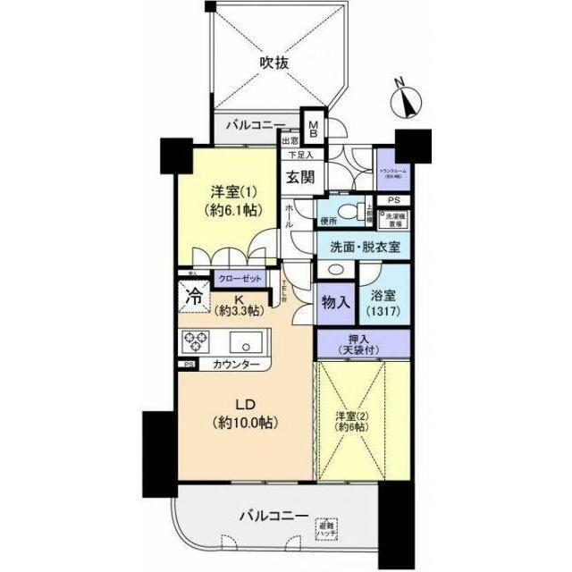 アーバンパレス天神南ハートランドタワーの物件間取画像