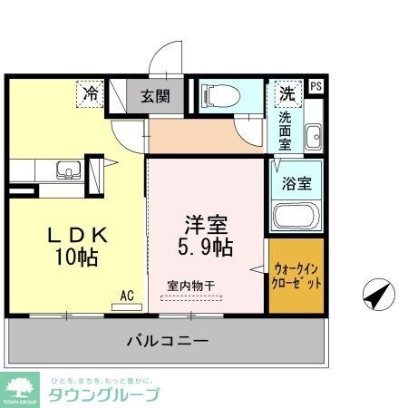 D-room博多麦野　壱番館の物件間取画像