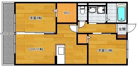 ハイム南片江A棟の物件間取画像