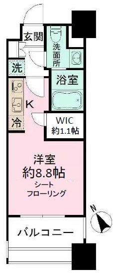 パークアクシス福岡県庁前の物件間取画像