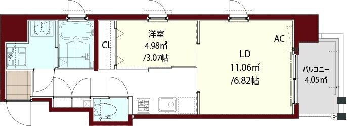 アガスティーア薬院の物件間取画像