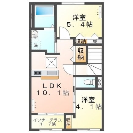 フルール伊都の物件間取画像