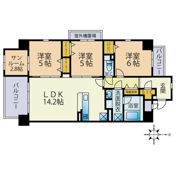 テラパカータ姪浜の物件間取画像