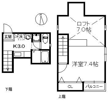 ユリシス姪浜の物件間取画像