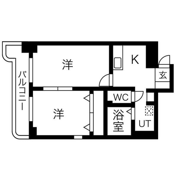 フリューゲル高砂の物件間取画像