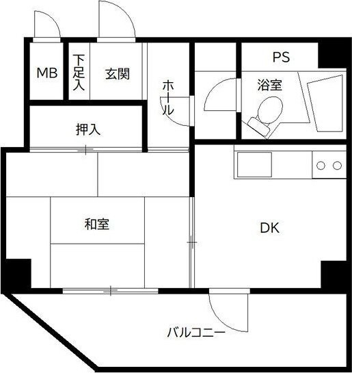 ライオンズマンション南薬院の物件間取画像