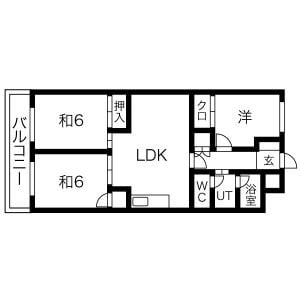 中作大観ハイツの物件間取画像