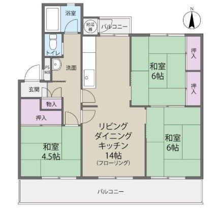 輝国団地の物件間取画像