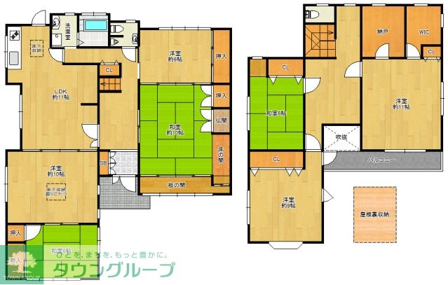 竹下貸家の物件間取画像