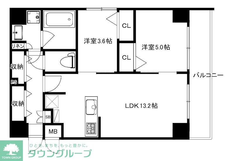 MODERN PALAZZO箱崎graceの物件間取画像