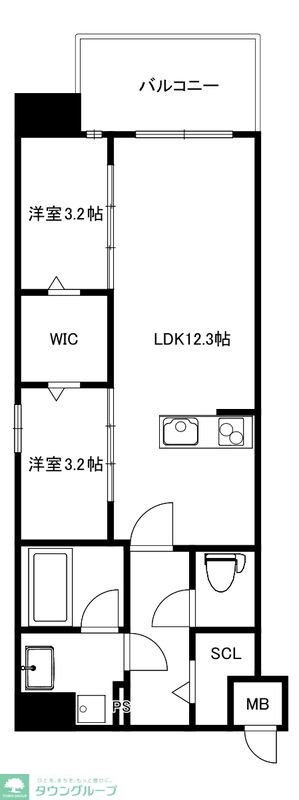 MODERN PALAZZO六本松noblesseの物件間取画像