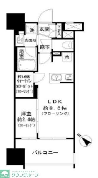 パークリュクス博多駅前の物件間取画像