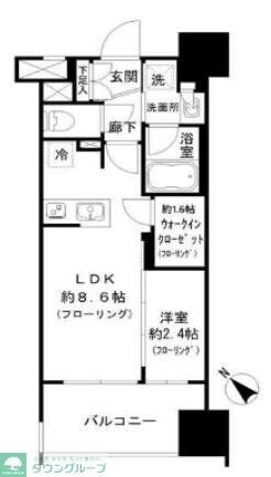 パークリュクス博多駅前の物件間取画像