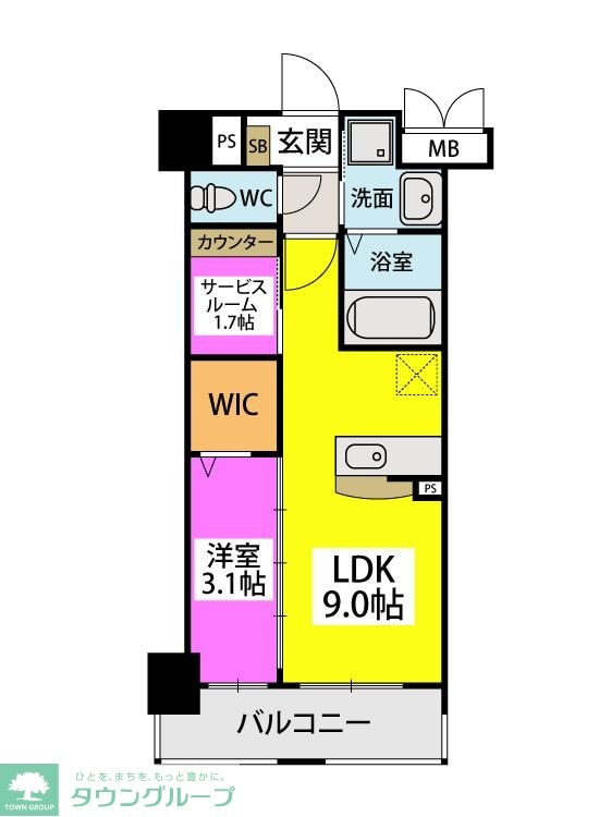 ラフィーネ箱崎駅前の物件間取画像