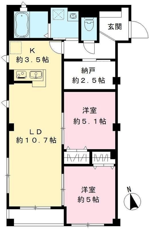 ヴィラコート西早稲田の物件間取画像