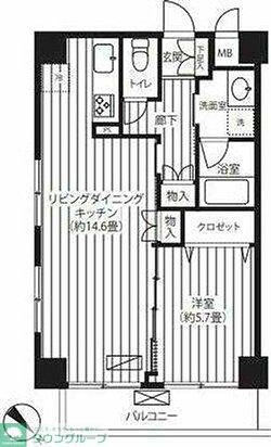 ハイキャスト大山の物件間取画像