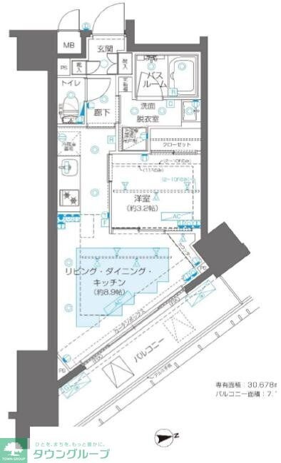 ZOOM新宿御苑前の物件間取画像