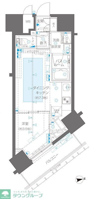 ZOOM新宿御苑前の物件間取画像