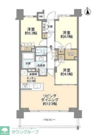 パークホームズ中野中央フォーシーズンズコートの物件間取画像