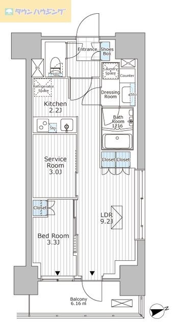 パークアクシス市川の物件間取画像