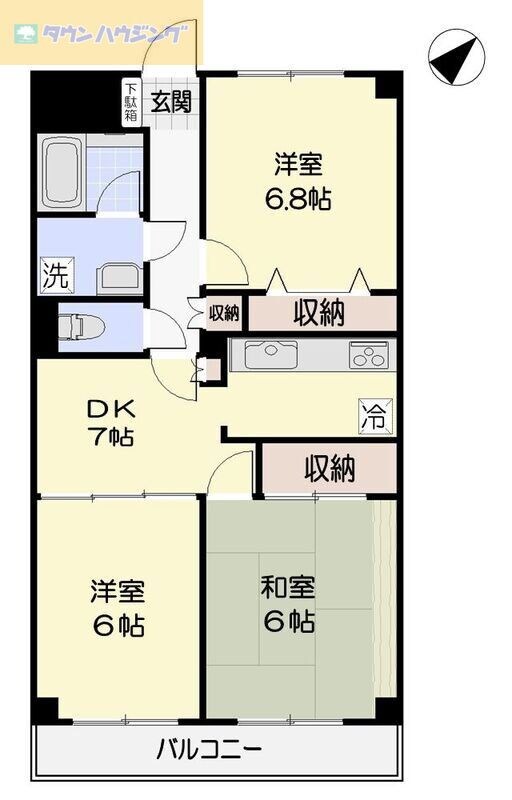 ペアヒルズ大野の物件間取画像