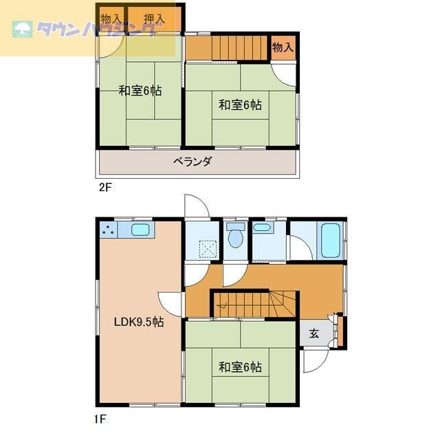 藤原７丁目貸家の物件間取画像