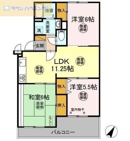 サンモール・オガワの物件間取画像